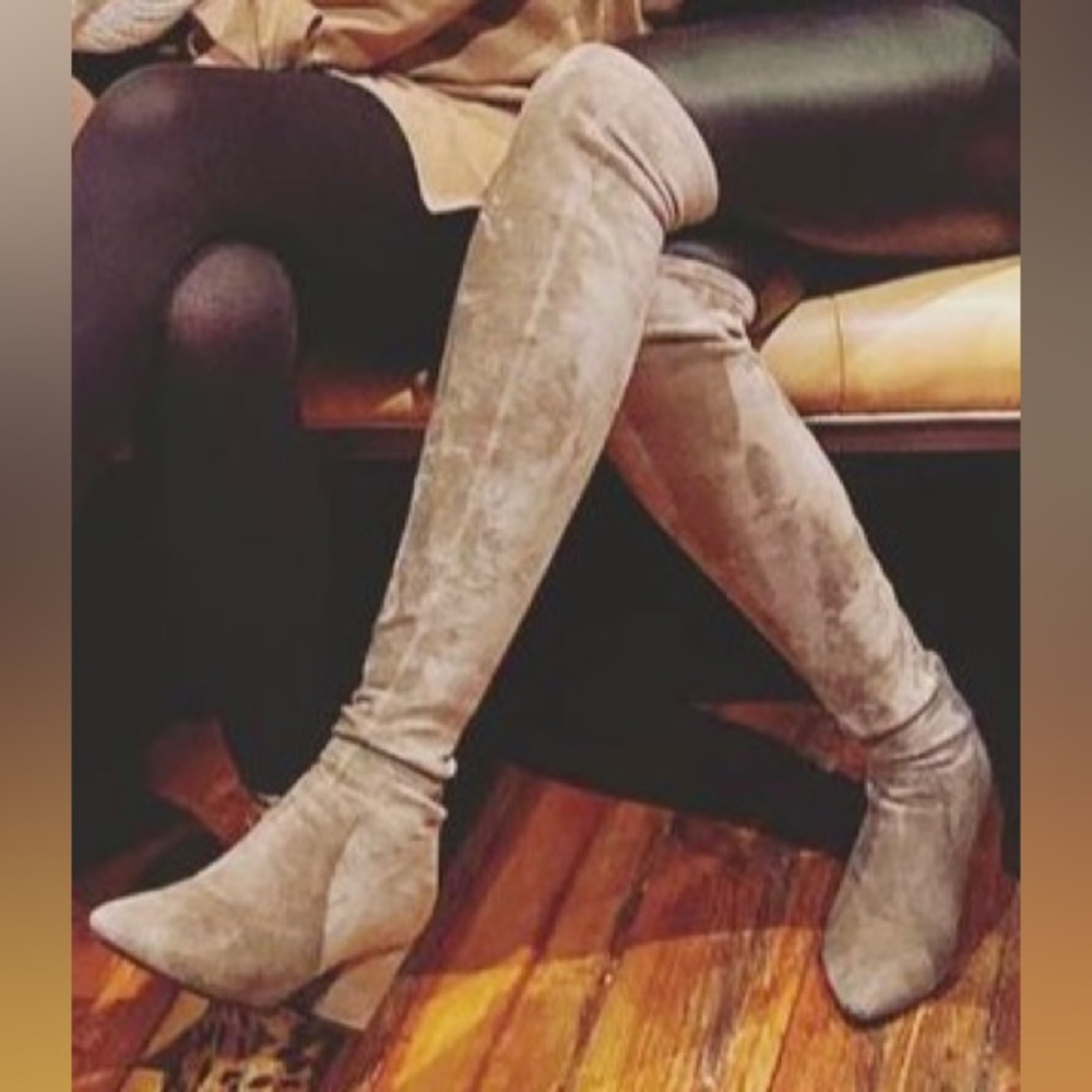 BEAUTIFUL + SEXY GRAY SUEDE OVER THE KNEE BOOTS 💋
